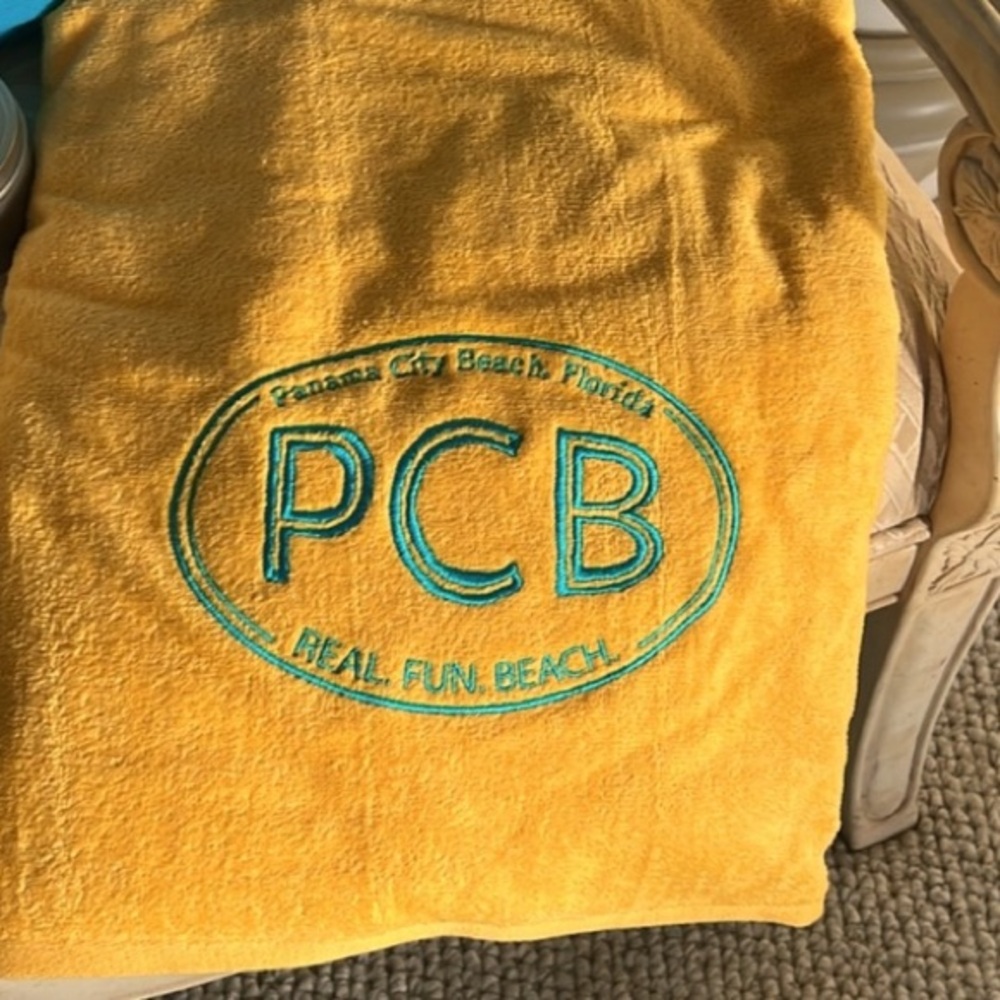 Panama City Beach 🏖️ Florida PCB Beach 🏖️Towel New! “Real Fun Beach” 35”x60”